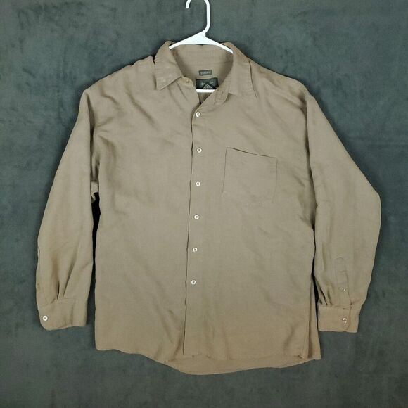 Bruno Sueded Men’s Shirt Mens XL Long Sleeve Button-Up Brown - Picture 1 of 14